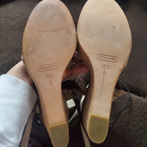 COACH strappy wedge heels - Picture 6 of 6